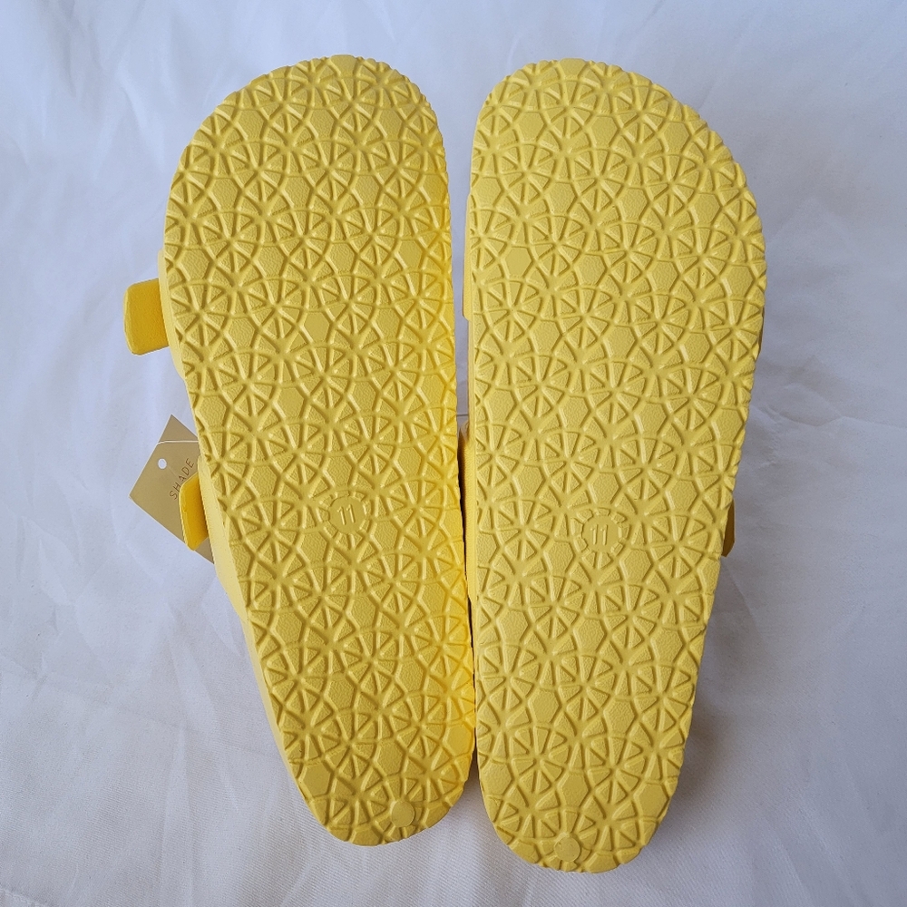 Shade & Shore Neida Yellow 2 Strap Buckle Sandals - Picture 5 of 7